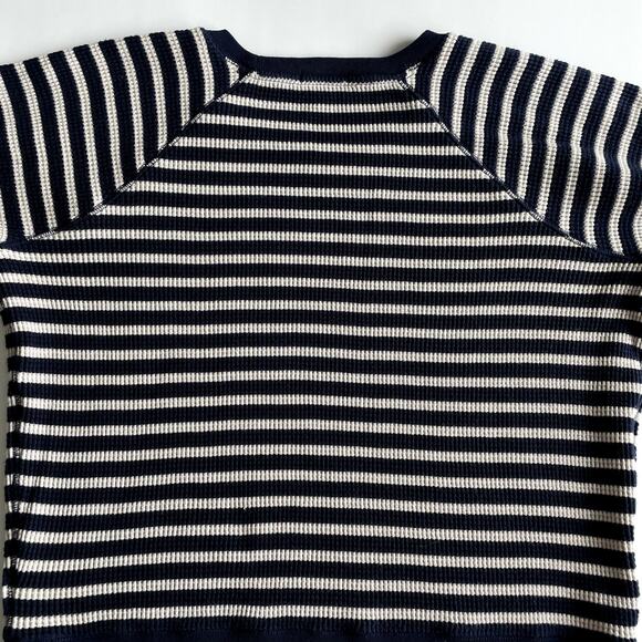 J.Crew Waffle Striped Sweatshirt Size M - Picture 11 of 16